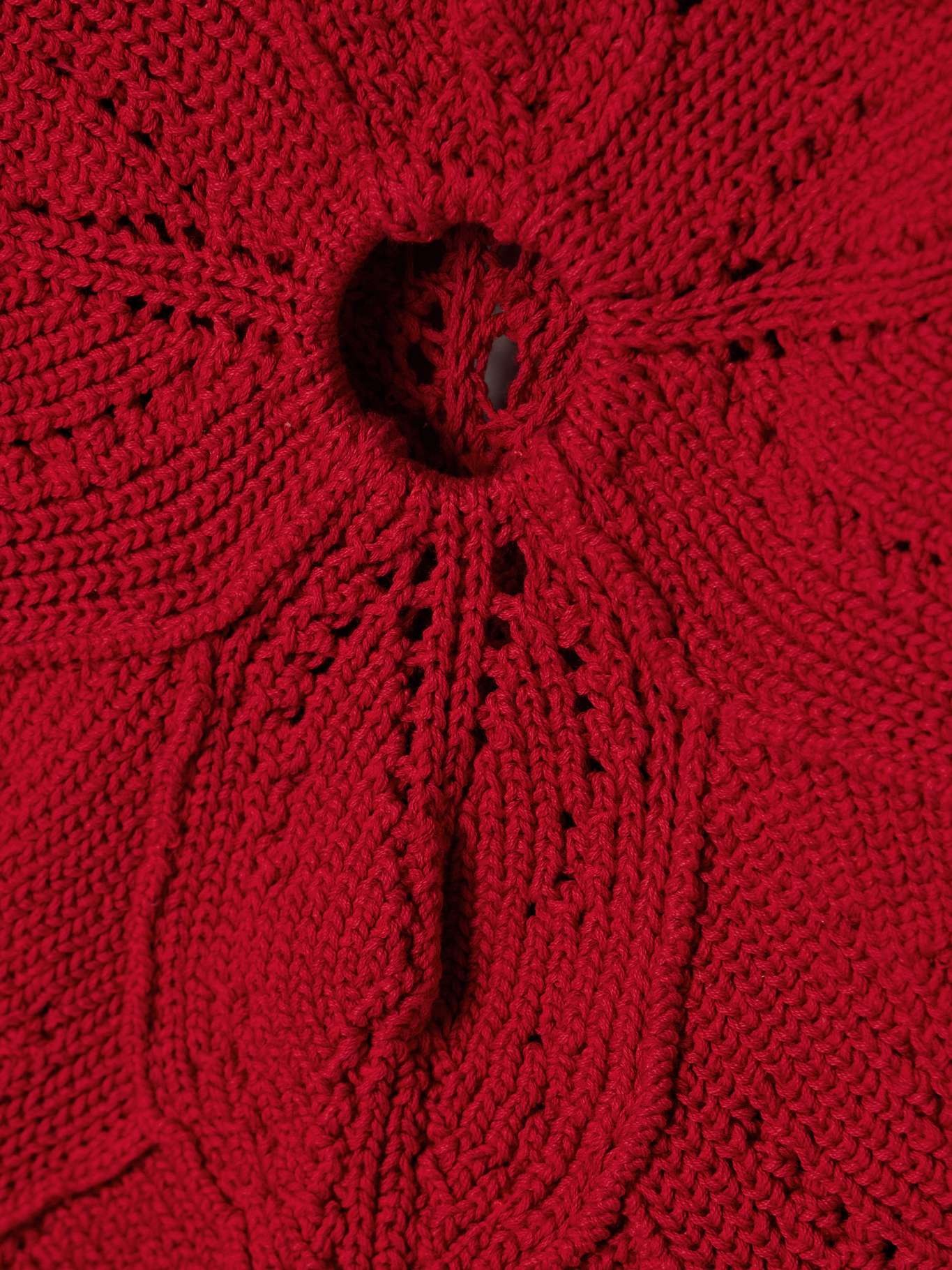 Marlow cutout crocheted cotton mini dress Red - 4