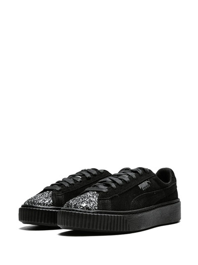 PUMA platform glitter toe trainers outlook