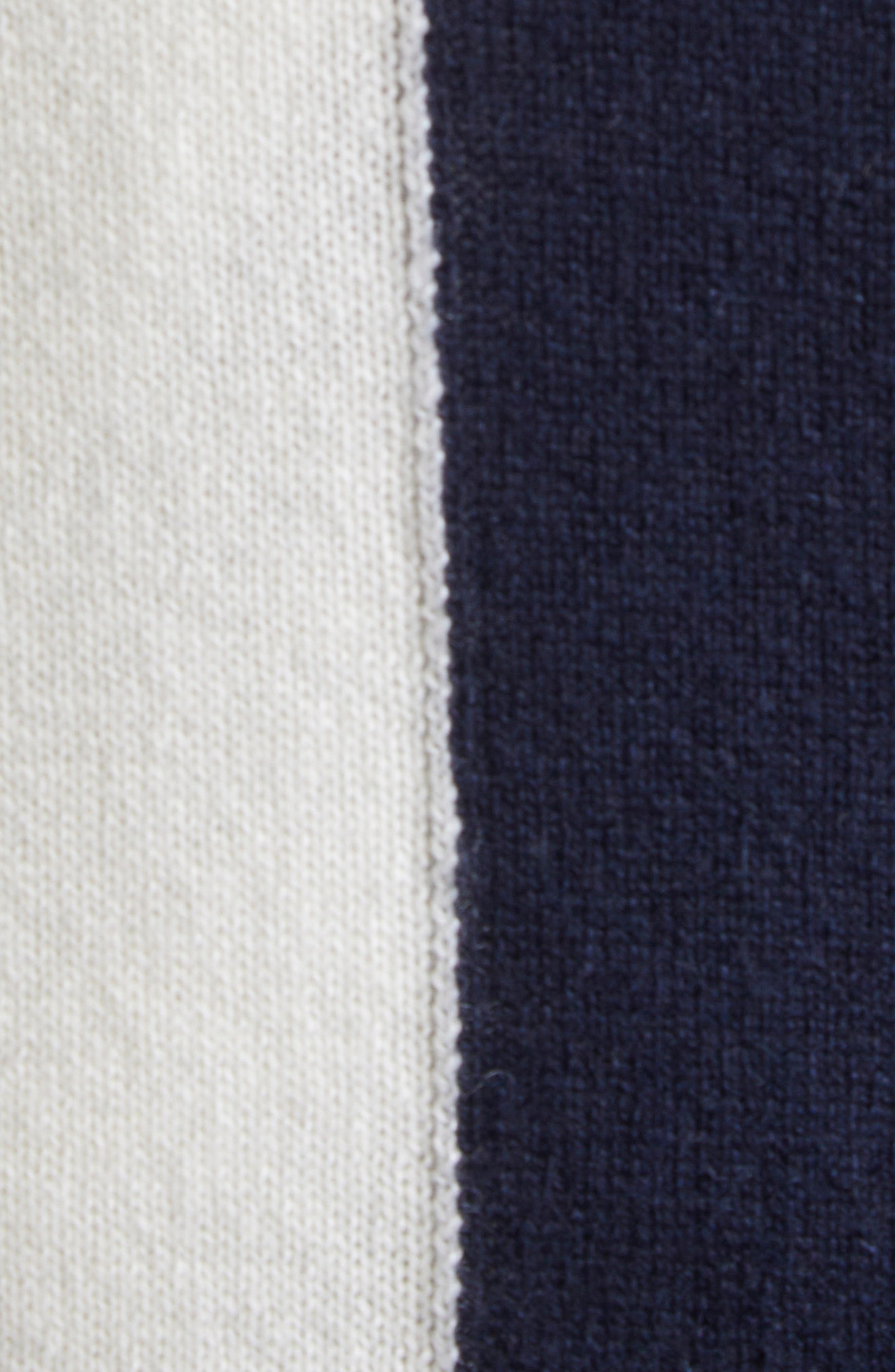 Thom Browne 4-Bar Crop Cashmere Sweater in Navy/White at Nordstrom - 7