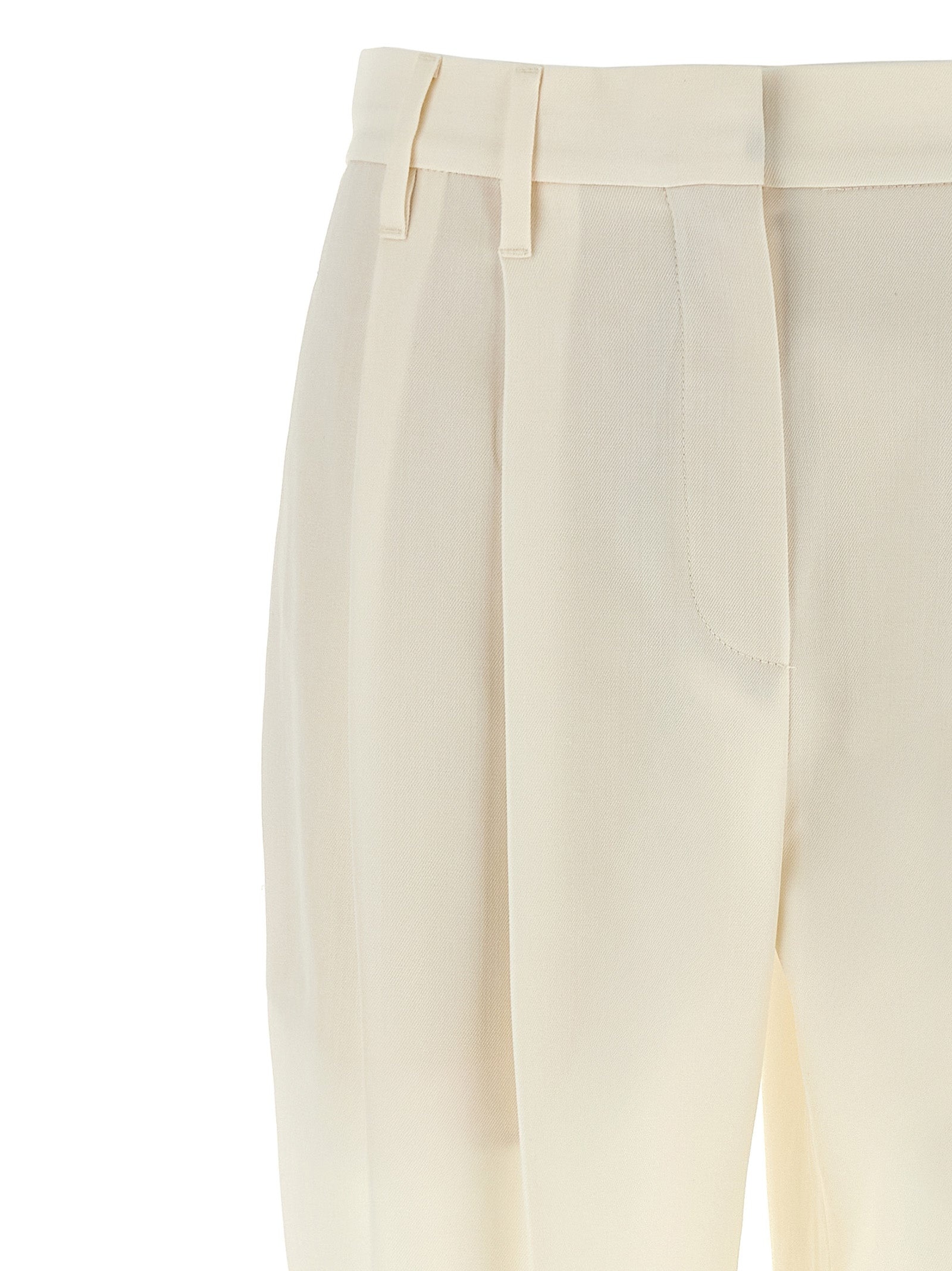 Pleat Pants White - 3