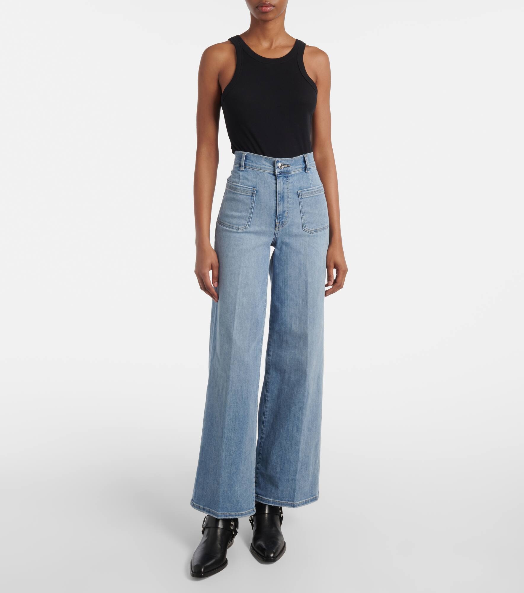 Le Slim Palazzo wide-leg jeans - 7