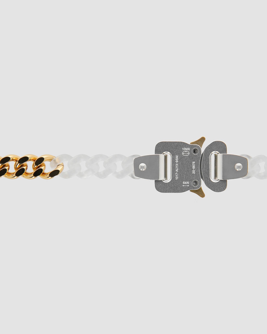 TRANSPARENT AND CHAIN METAL NECKLACE - 3