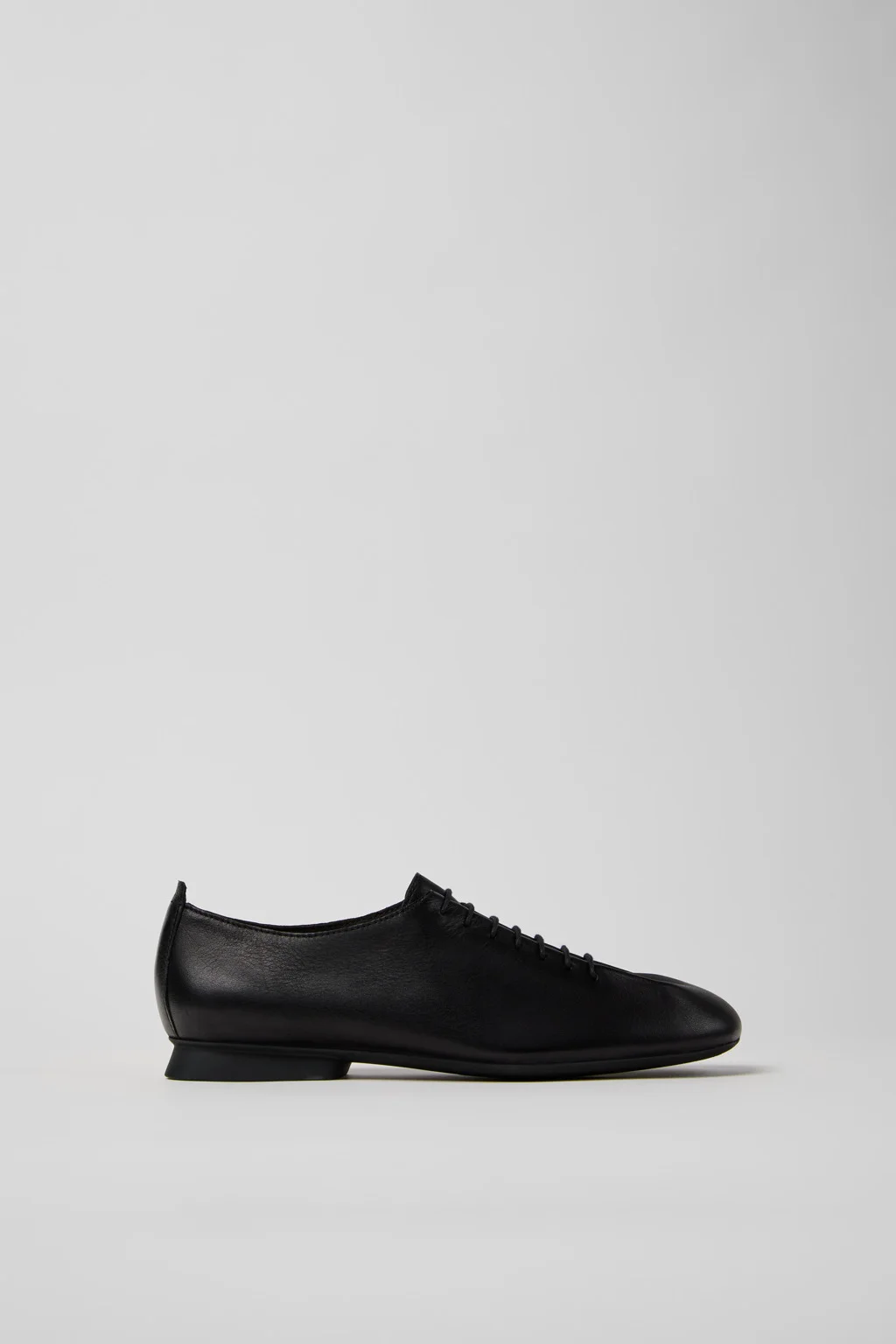 Casi Myra Black Leather Shoes for Women. - 1