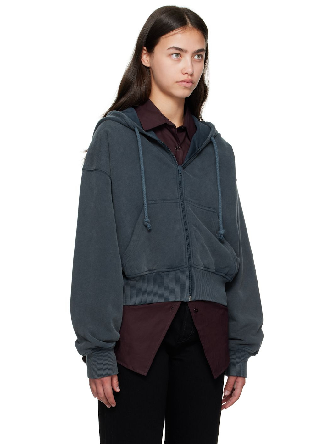 Blue Zipper Hoodie - 2