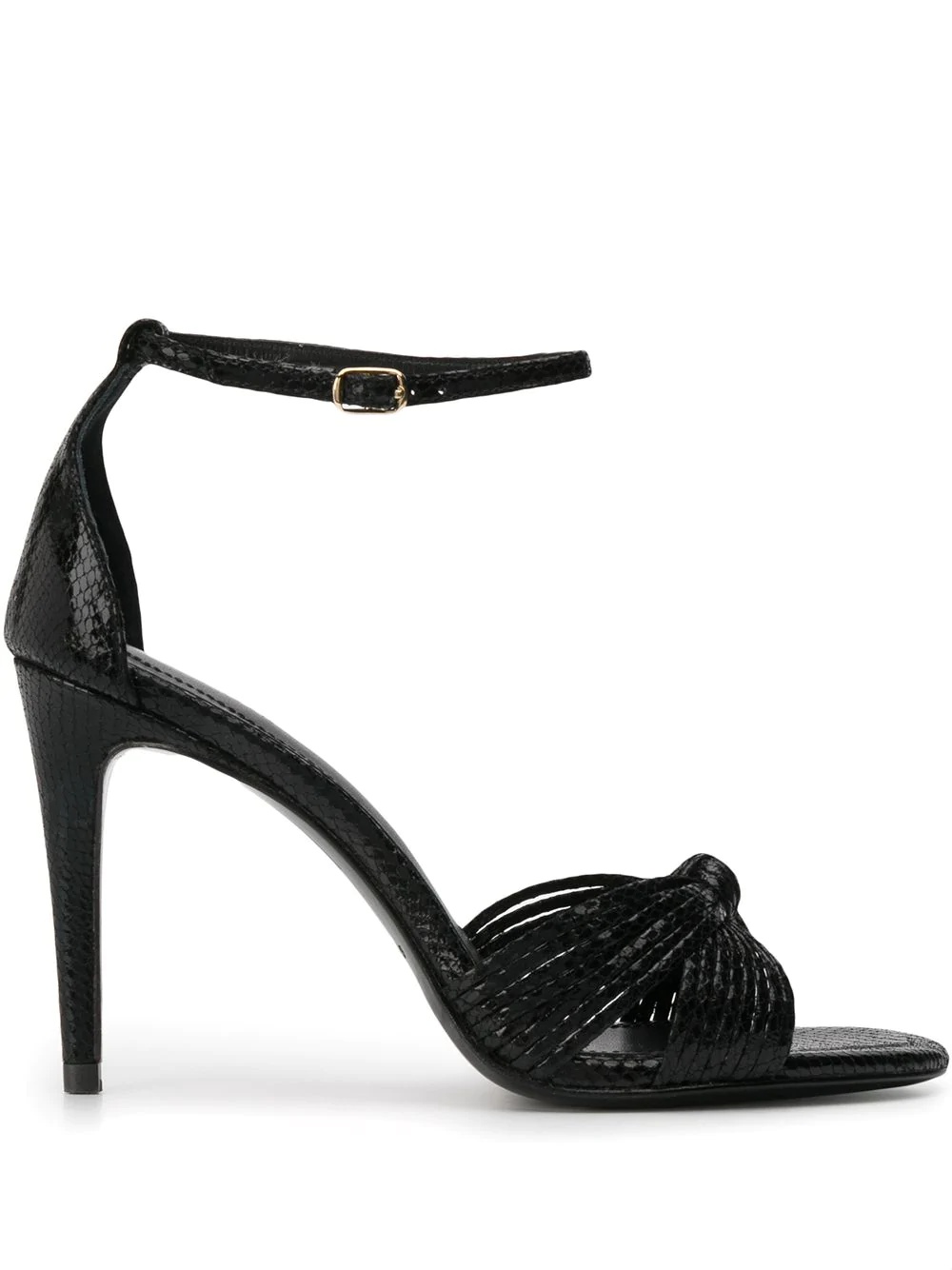 embossed leather sandals - 1