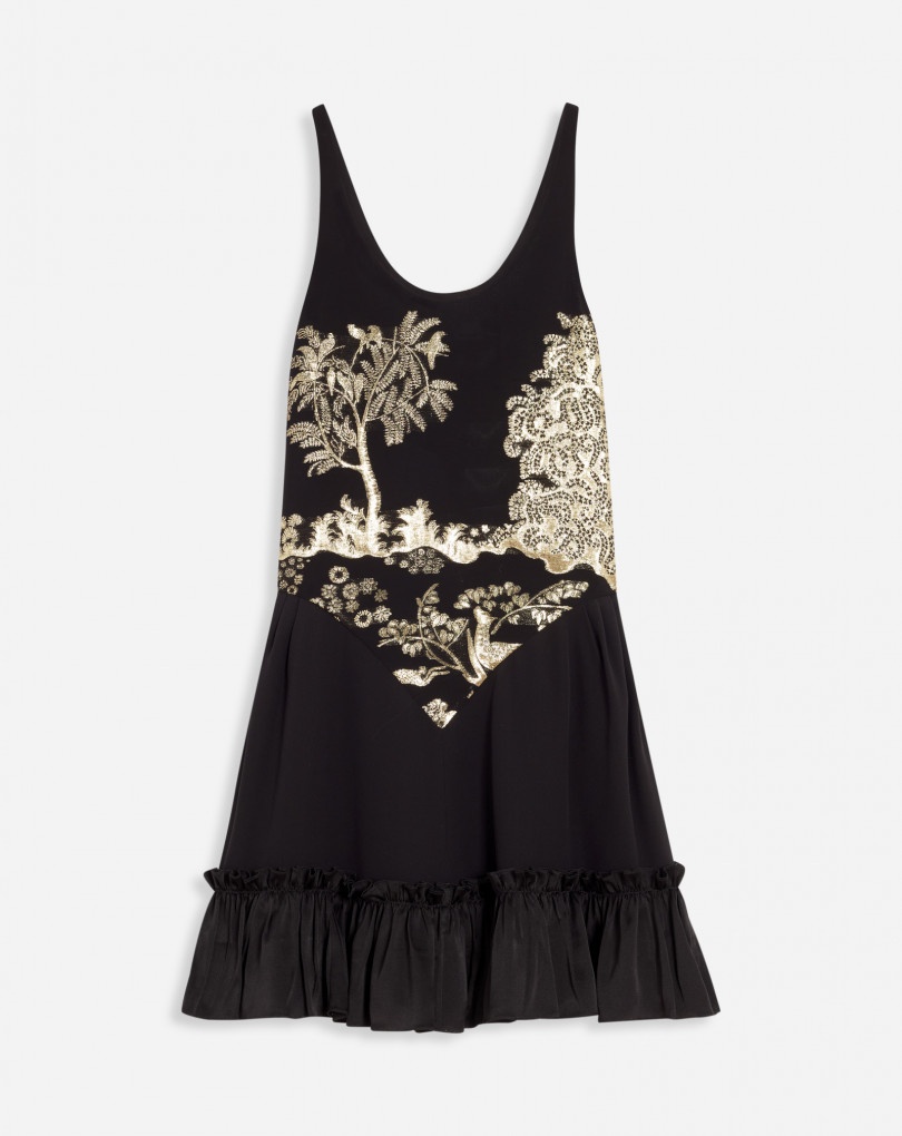 MINI DRESS IN SILK JACQUARD - 1