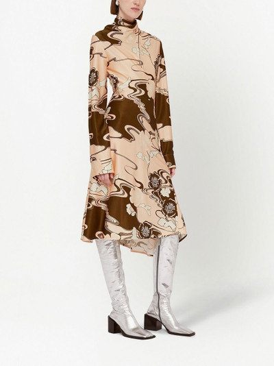 Jil Sander scarf-detail asymmetric dress outlook