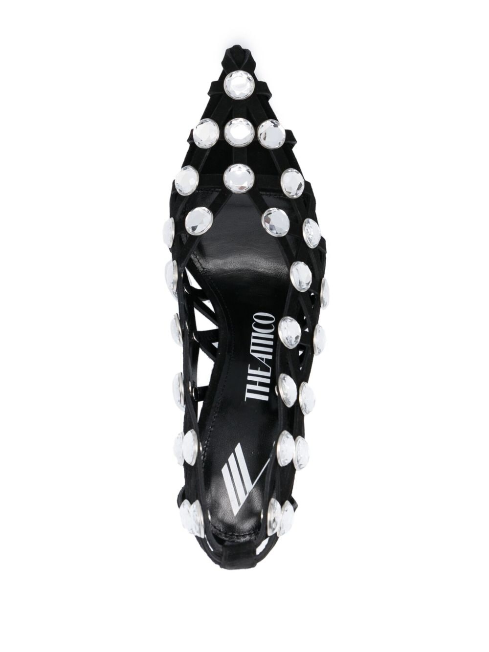 Grid 105mm rhinestone-embellished pumpss - 4