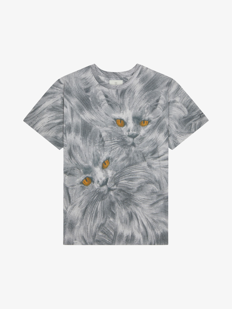 PRINTED CAT T-SHIRT IN COTTON 1