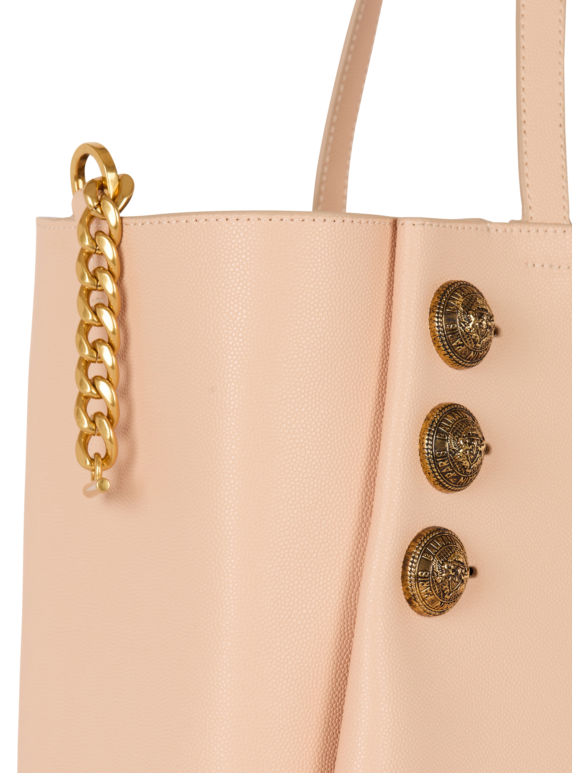 Emblème grained calfskin tote bag - 5