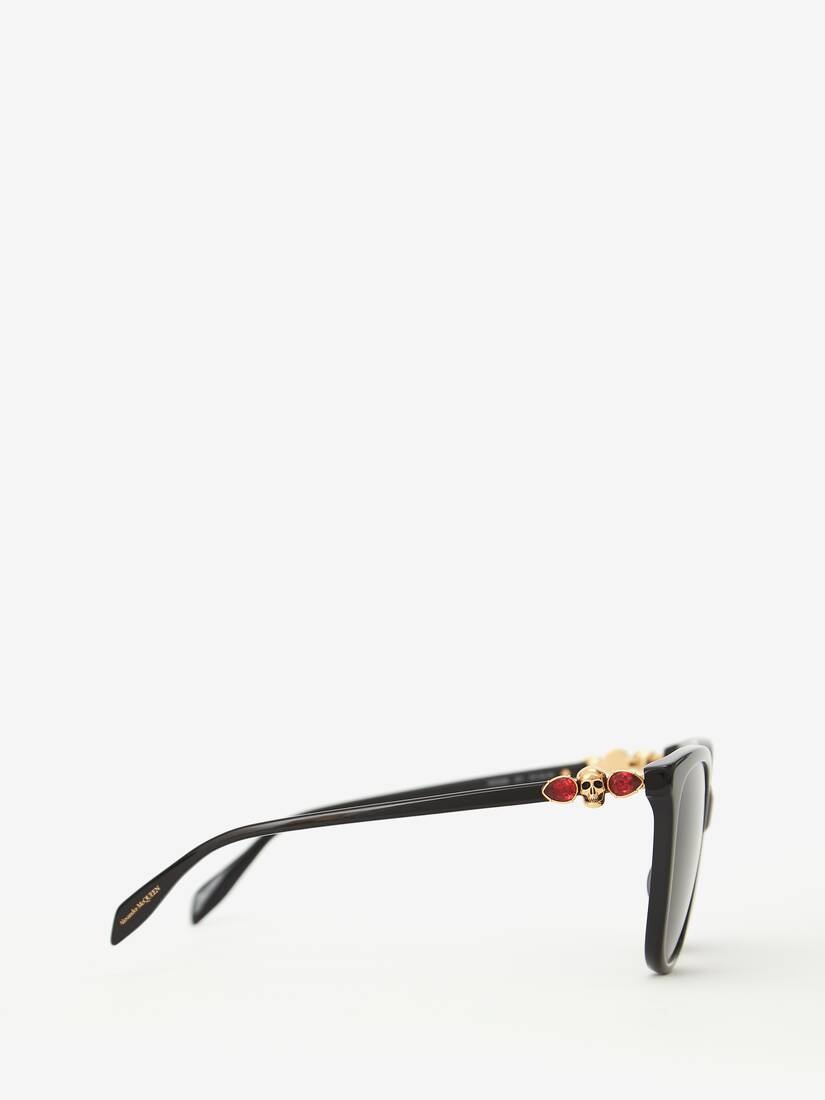 Skull Droplets Acetate Sunglasses in Black - 2