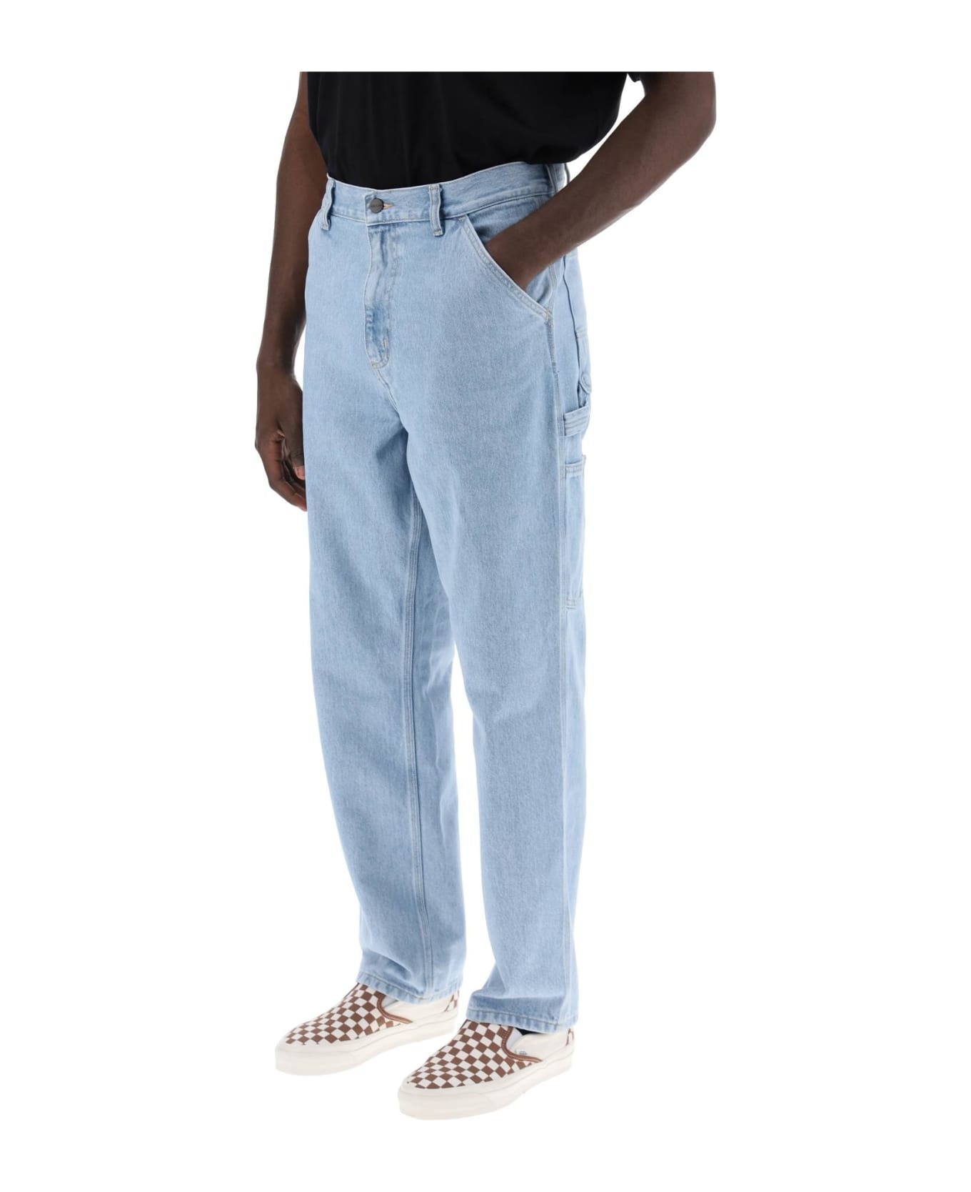 Loose Fit Single Knee Jeans - 4