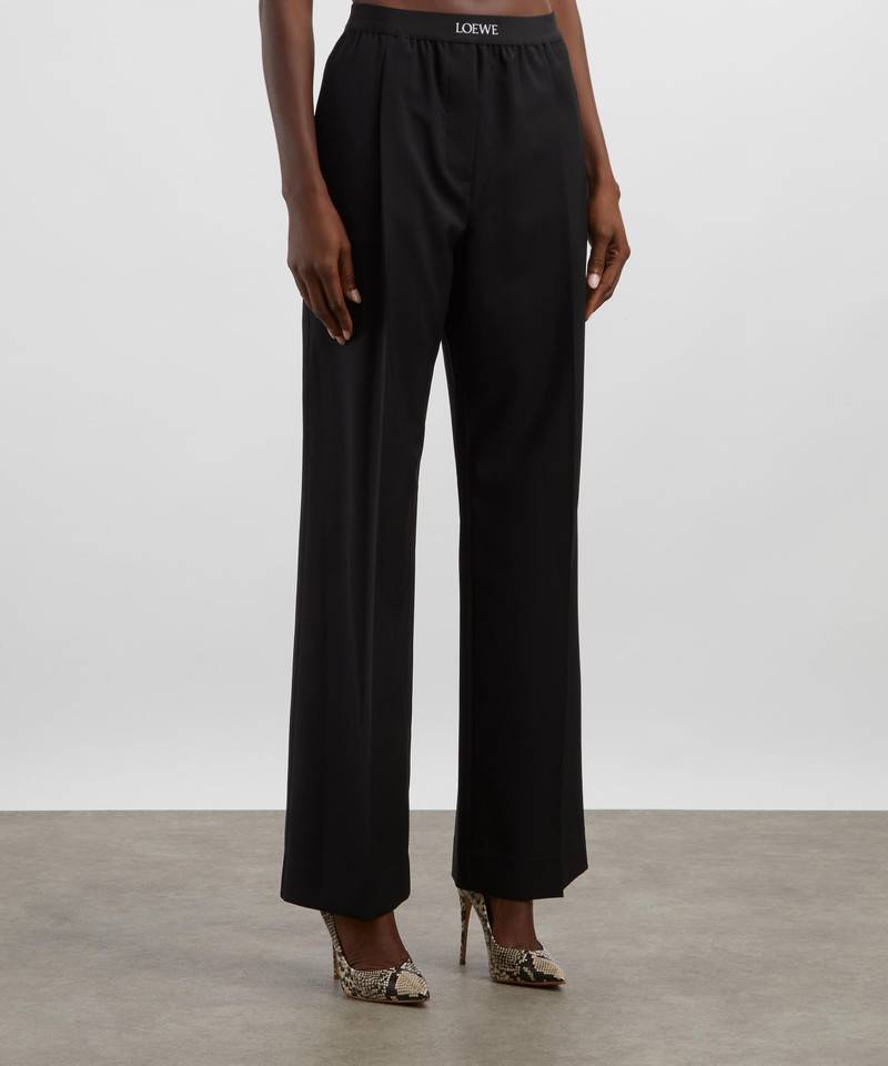 Loewe Black Wool Trousers outlook