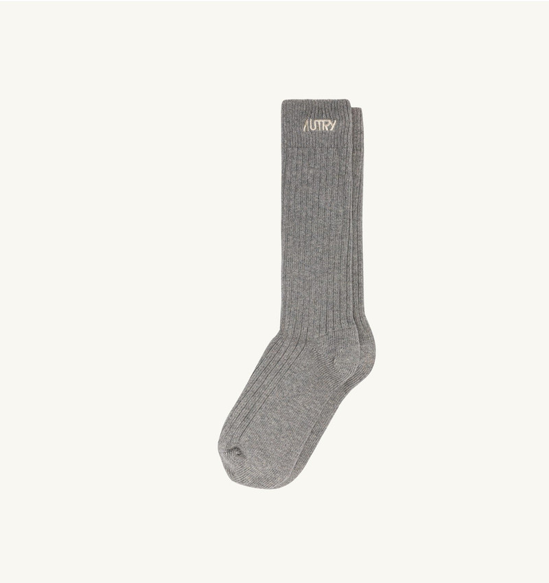 UNISEX RIBBED SOCKS WITH EMBROIDERED LOGO 1