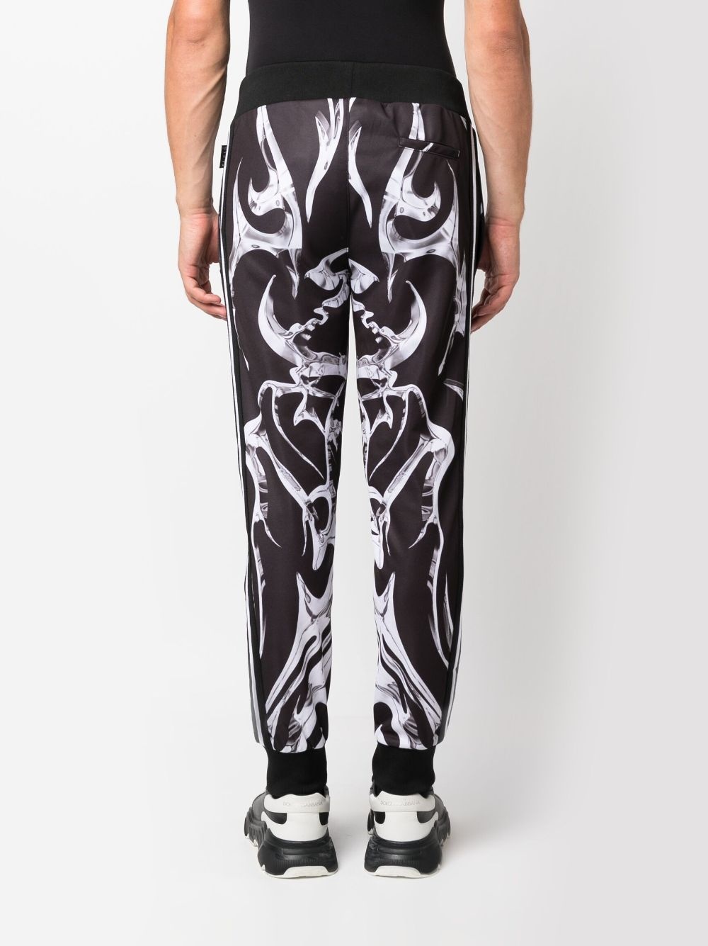 Chrome abstract-pattern track pants - 4