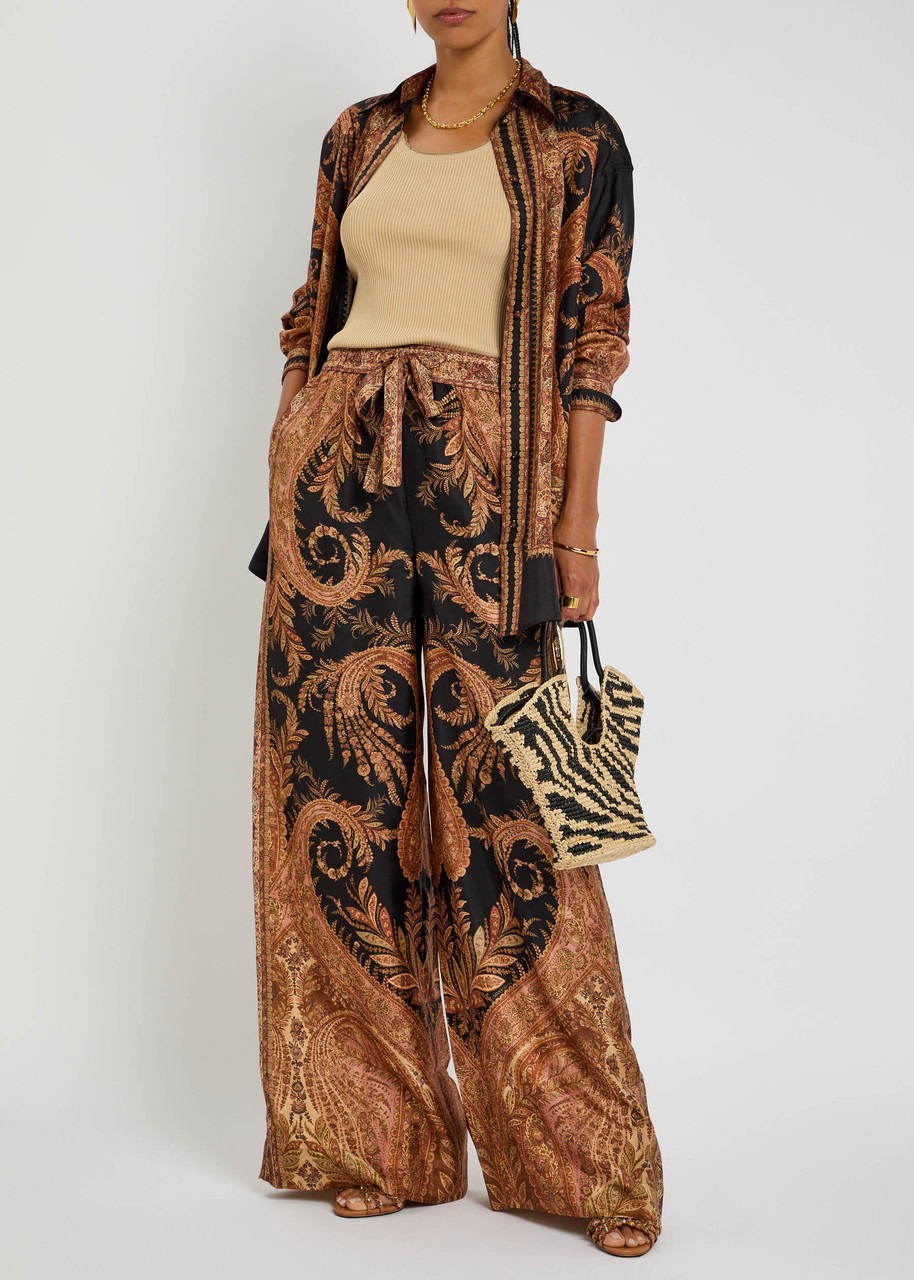 Zimmermann Hypnotic Track Printed Silk Trousers - 4