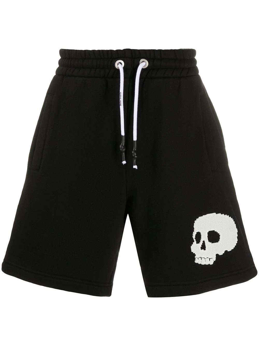 skull-motif patch track shorts - 1