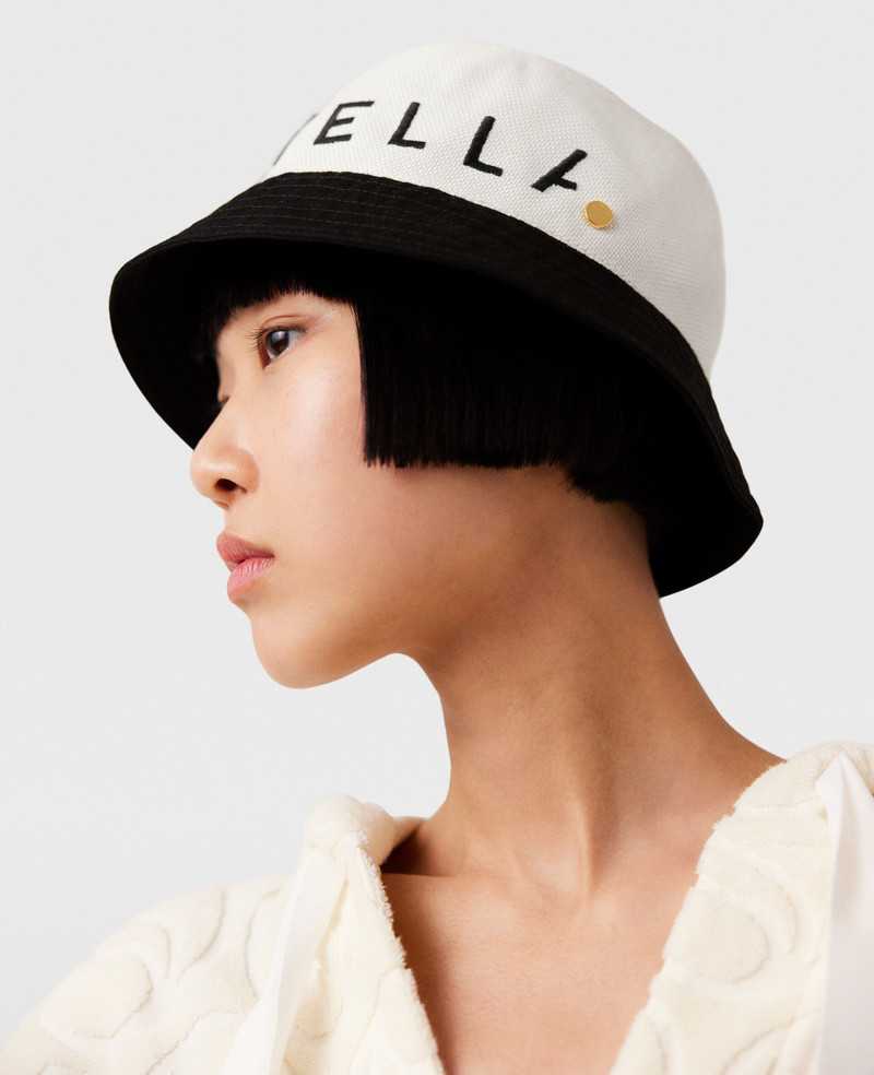 Stella McCartney 로고 모노크롬 Visor outlook