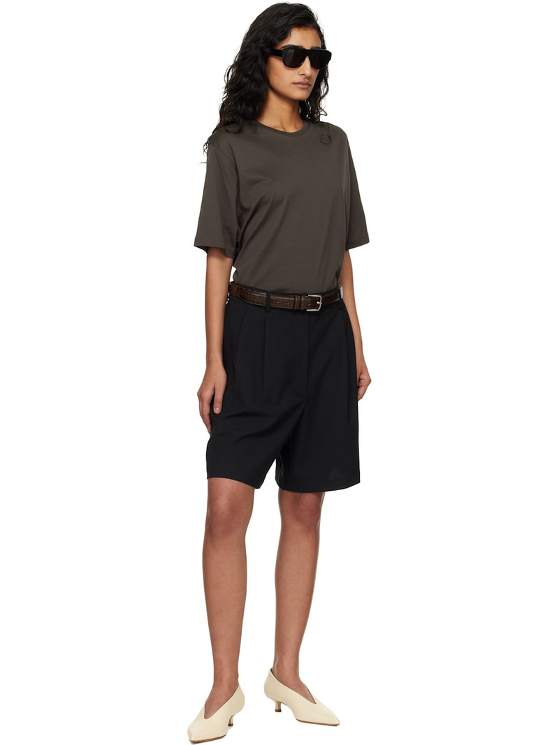 The Frankie Shop Brown Harper Soft Organic T-shirt outlook