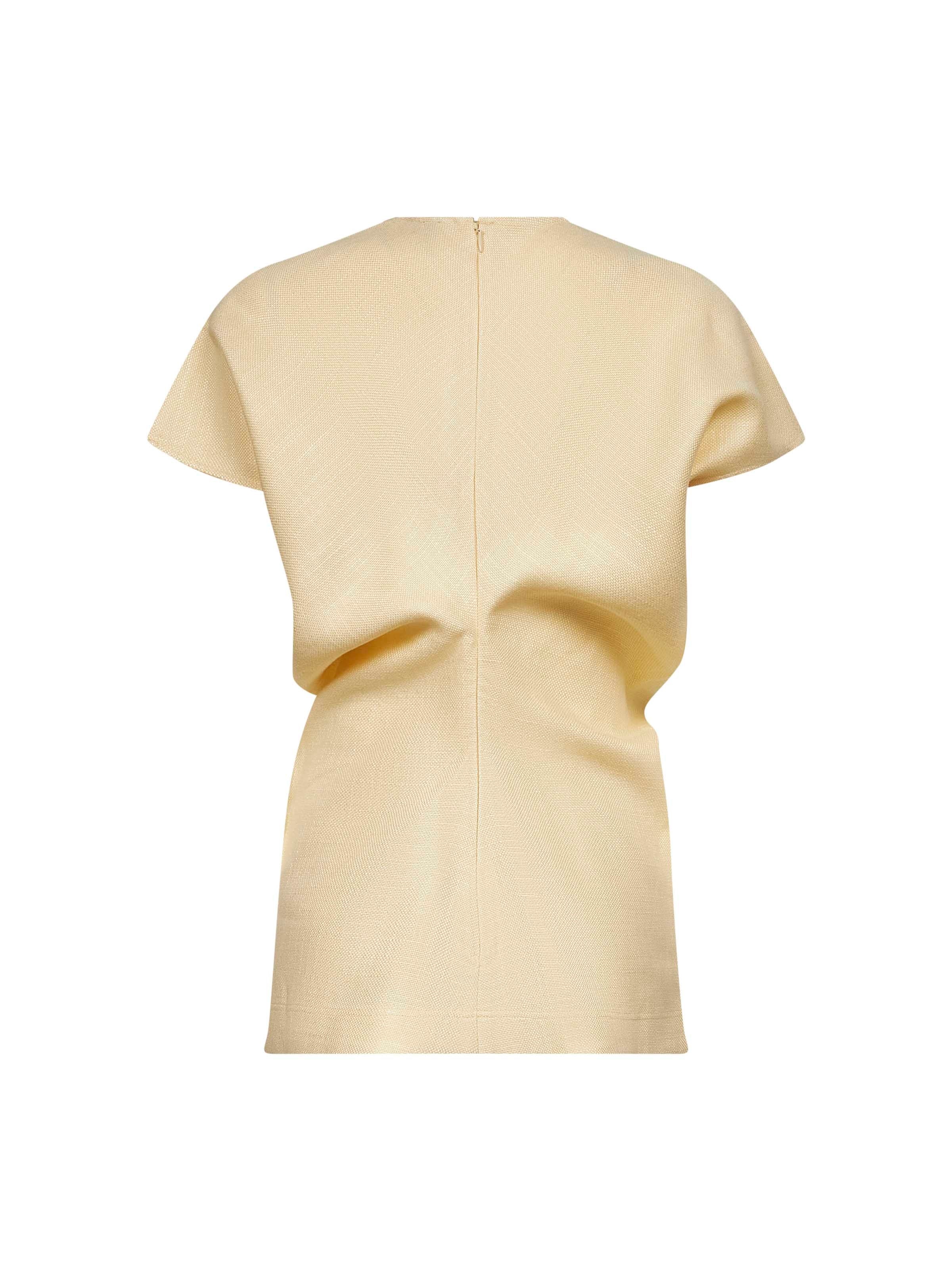 Straw basketweave Slouch waist top - 2