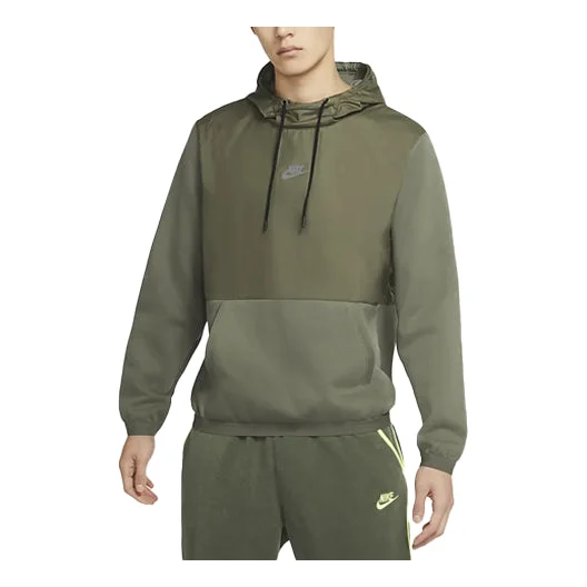 Nike Sportswear Just Do It + Colorblock Fleece Stay Warm Reflective Casual Sports Pullover Yellow CU - 1