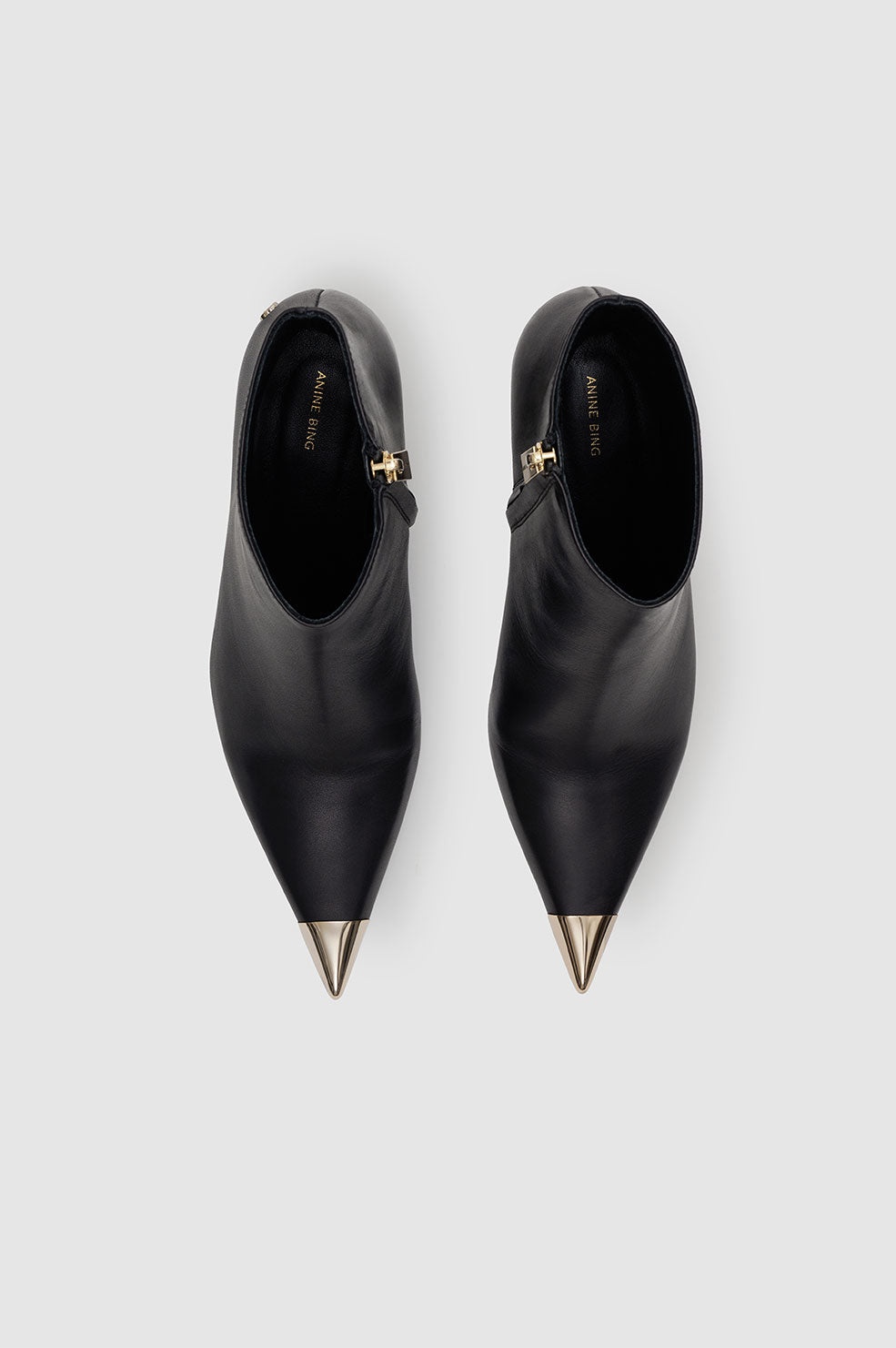 Nina Boots With Metal Toe Cap - Black - 4