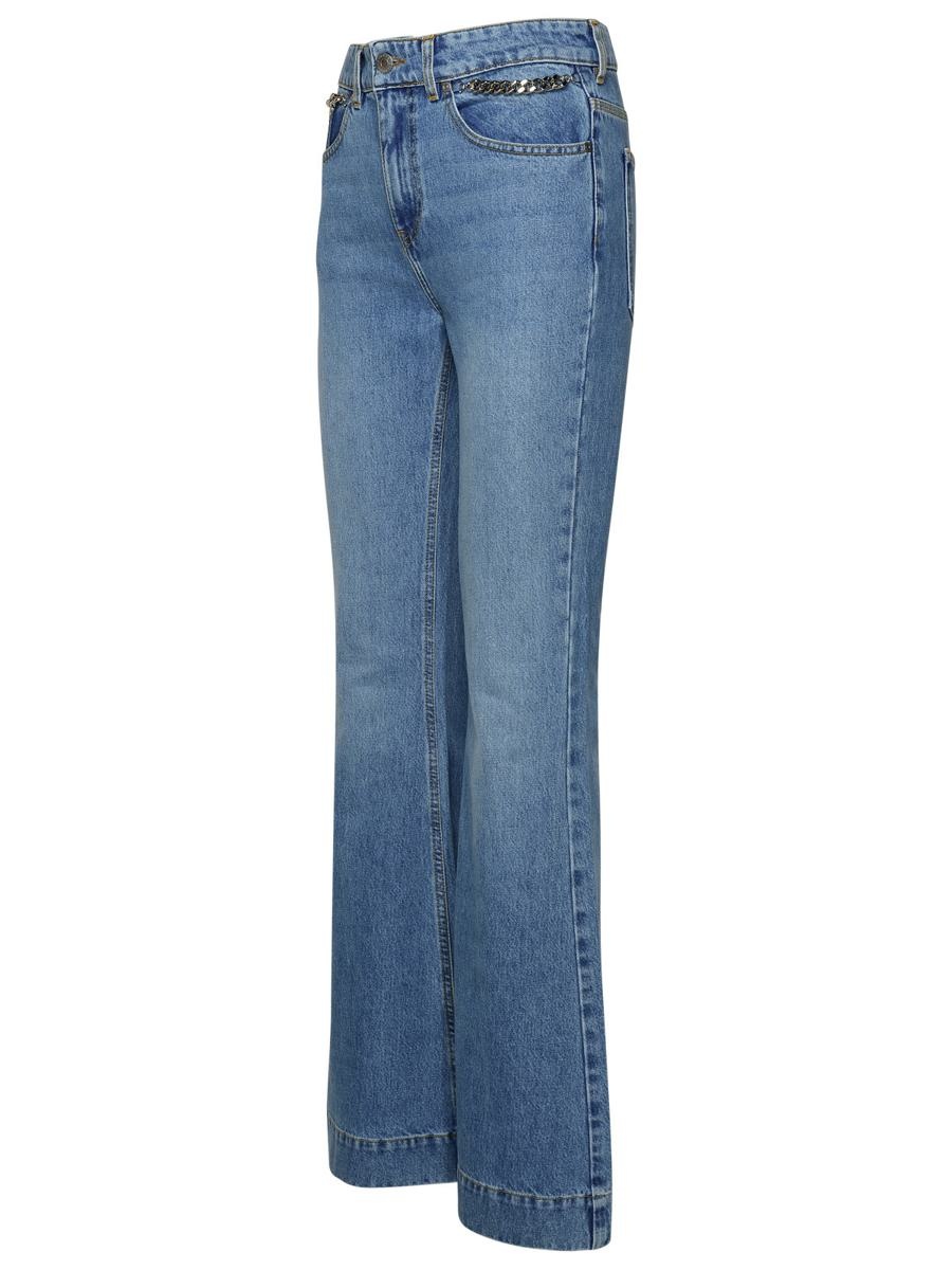 STELLA MCCARTNEY 'FALABELLA CHAIN' LIGHT BLUE COTTON JEANS - 2