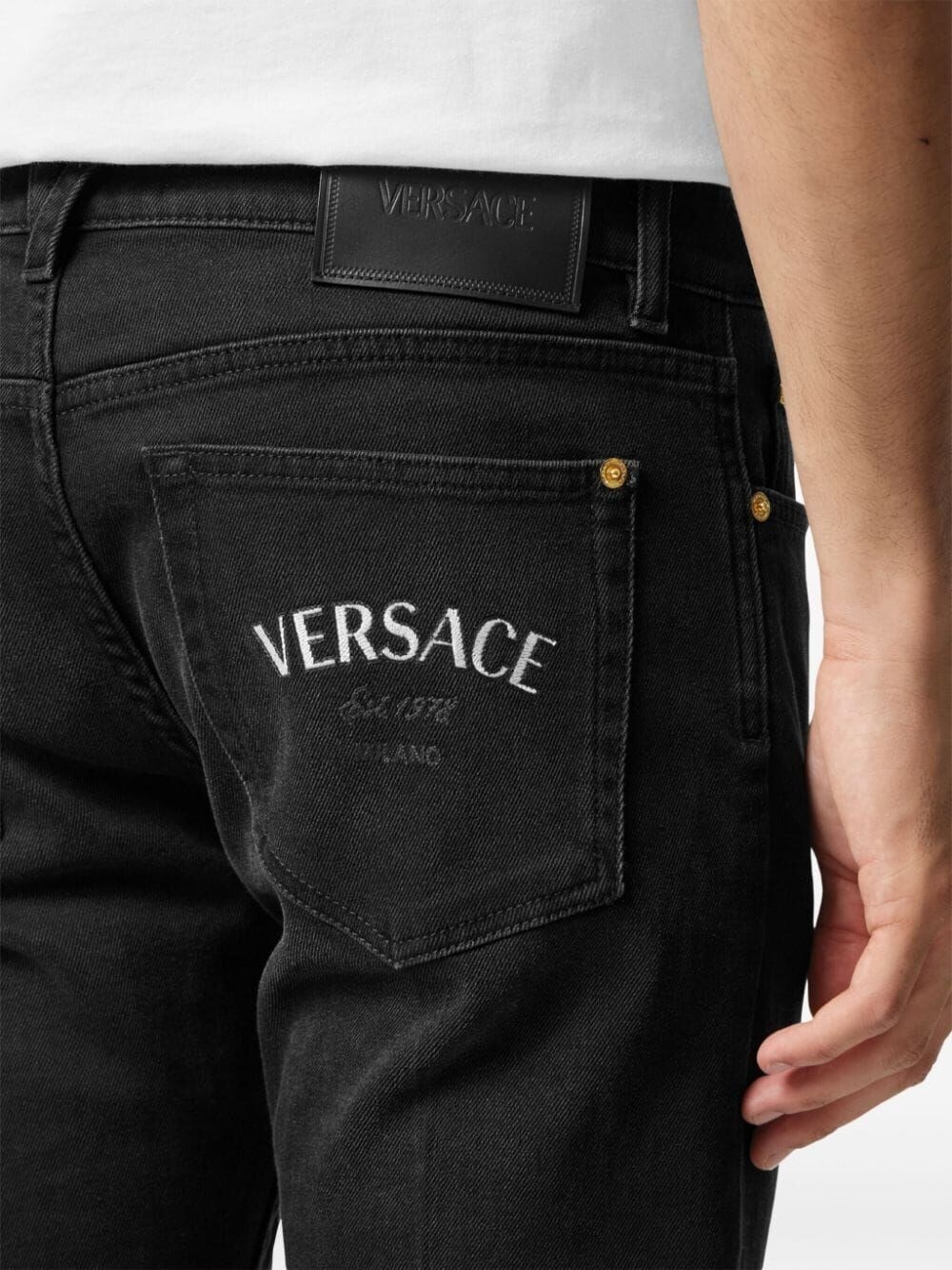 `Versace` Embroidery Jeans - 3