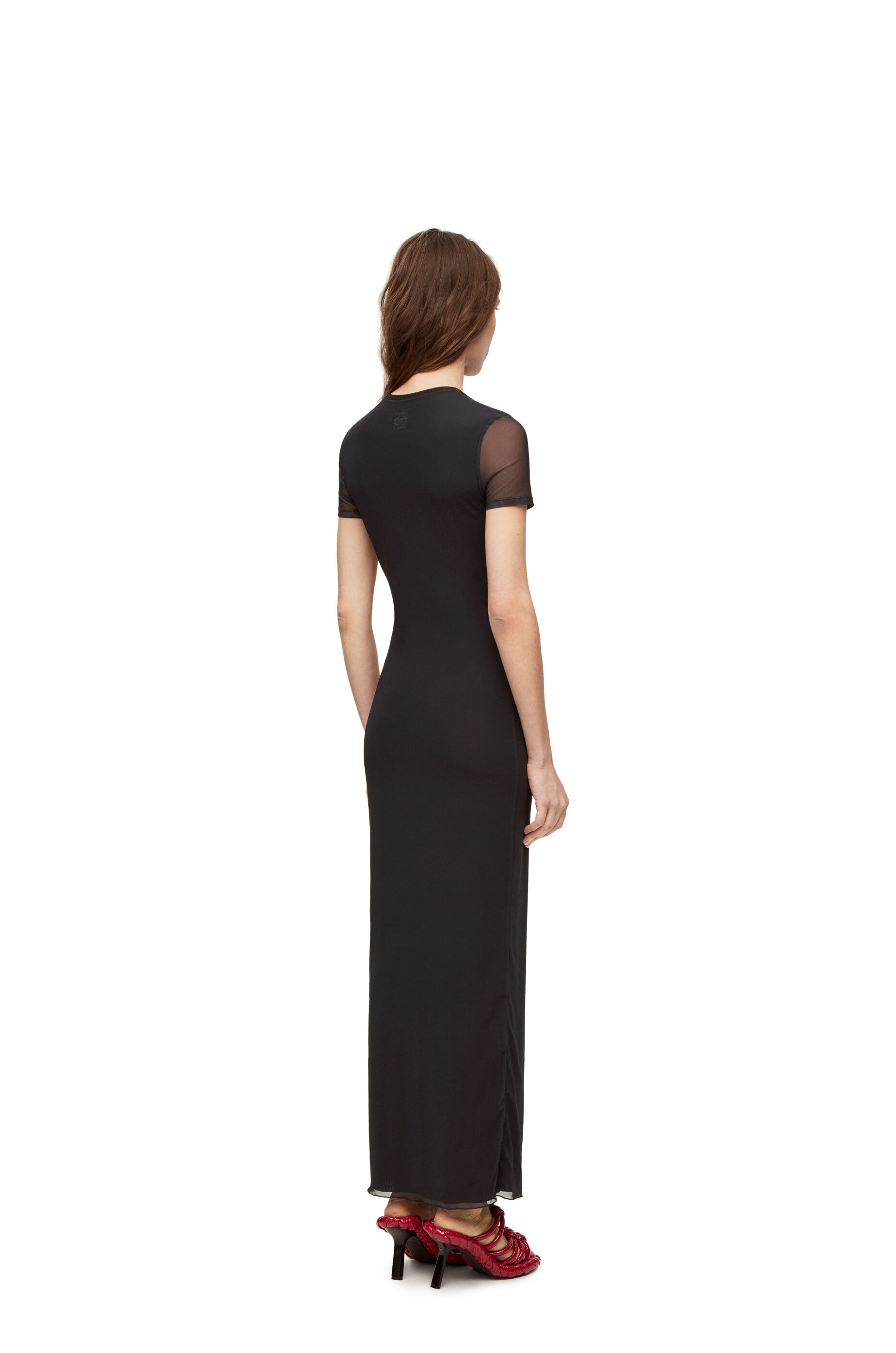 Anthurium dress in semi sheer mesh - 3