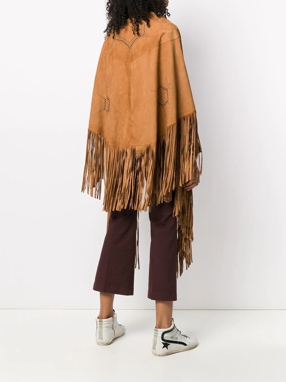 perforated fringe cape - 4