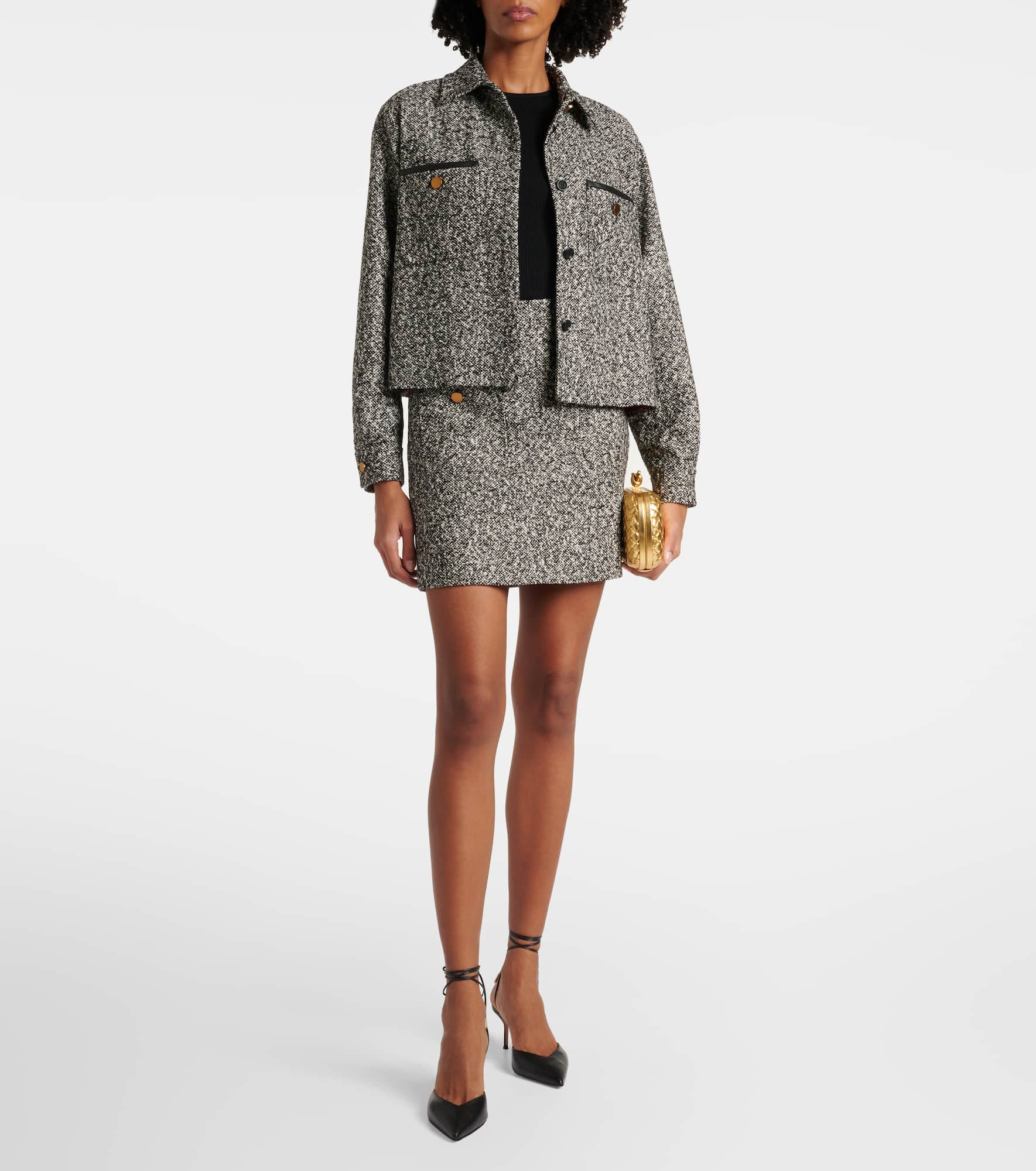 Cosa wool-blend tweed miniskirt - 2