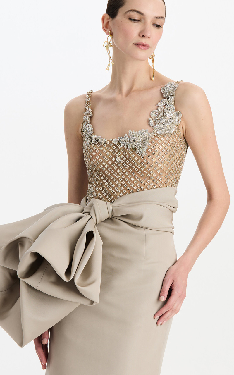 Draped Faille Gown light grey 5