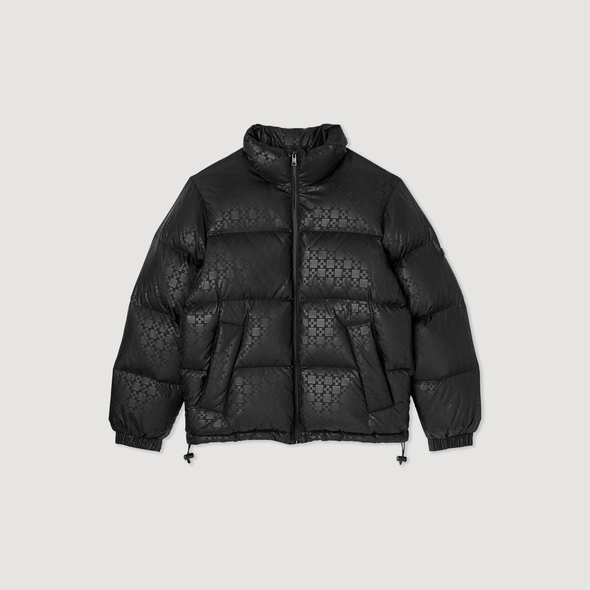 Oversized padded Sandro logo jacket - 1