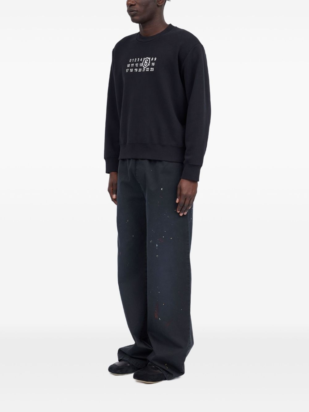 Numbers-motif sweatshirt - 4