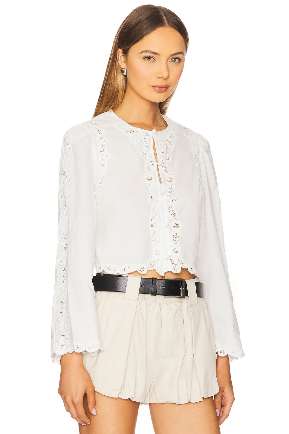 Elke Soutache Long Sleeve Blouse - 2