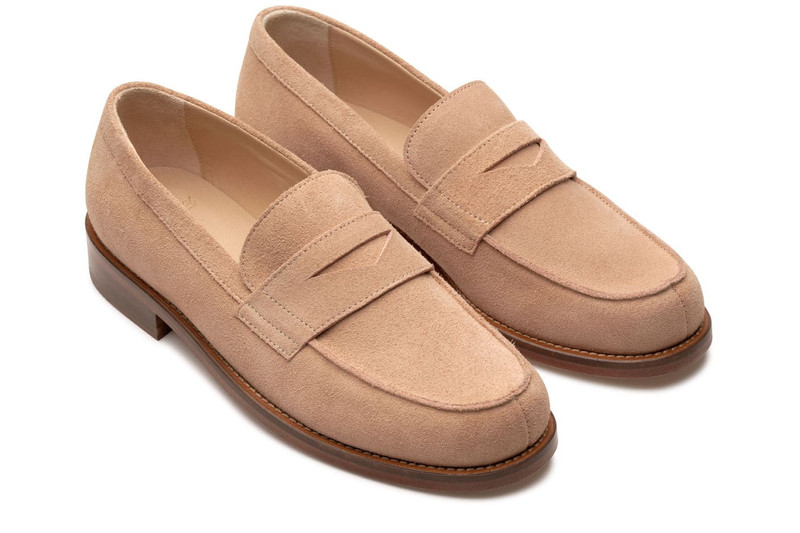 Rivoli Velours Nude - Leather Sole 2