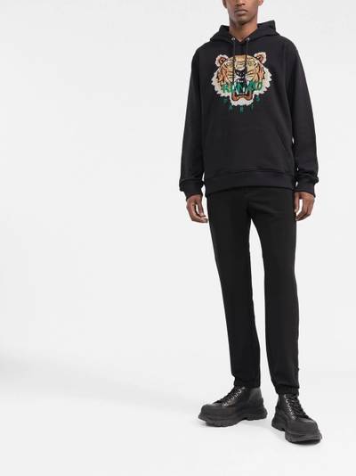 KENZO cross stitch tiger logo hoddie outlook