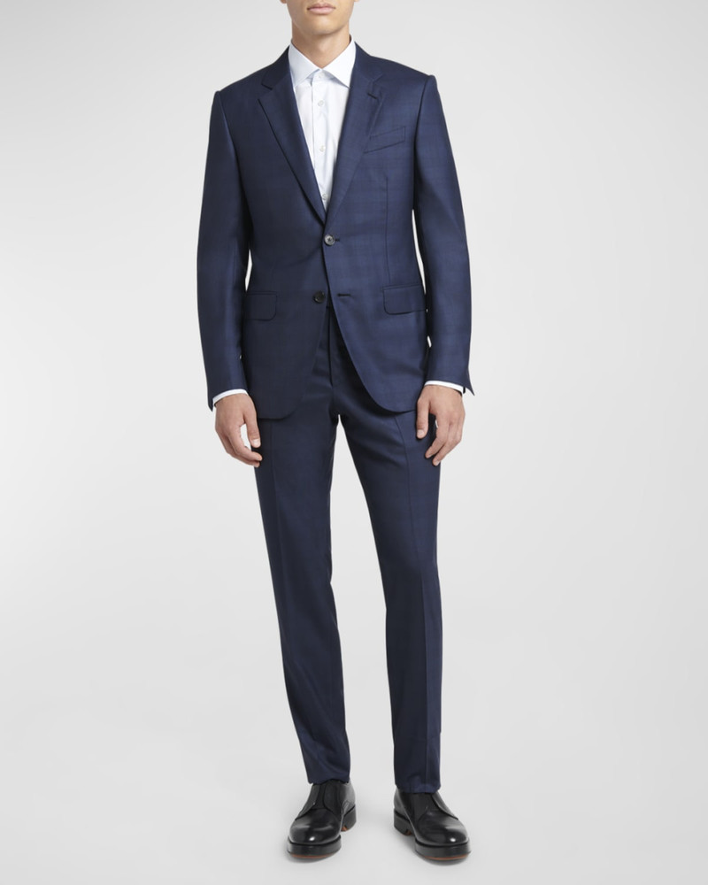 ZEGNA Men's Centoventimila Tonal Plaid Wool Suit outlook