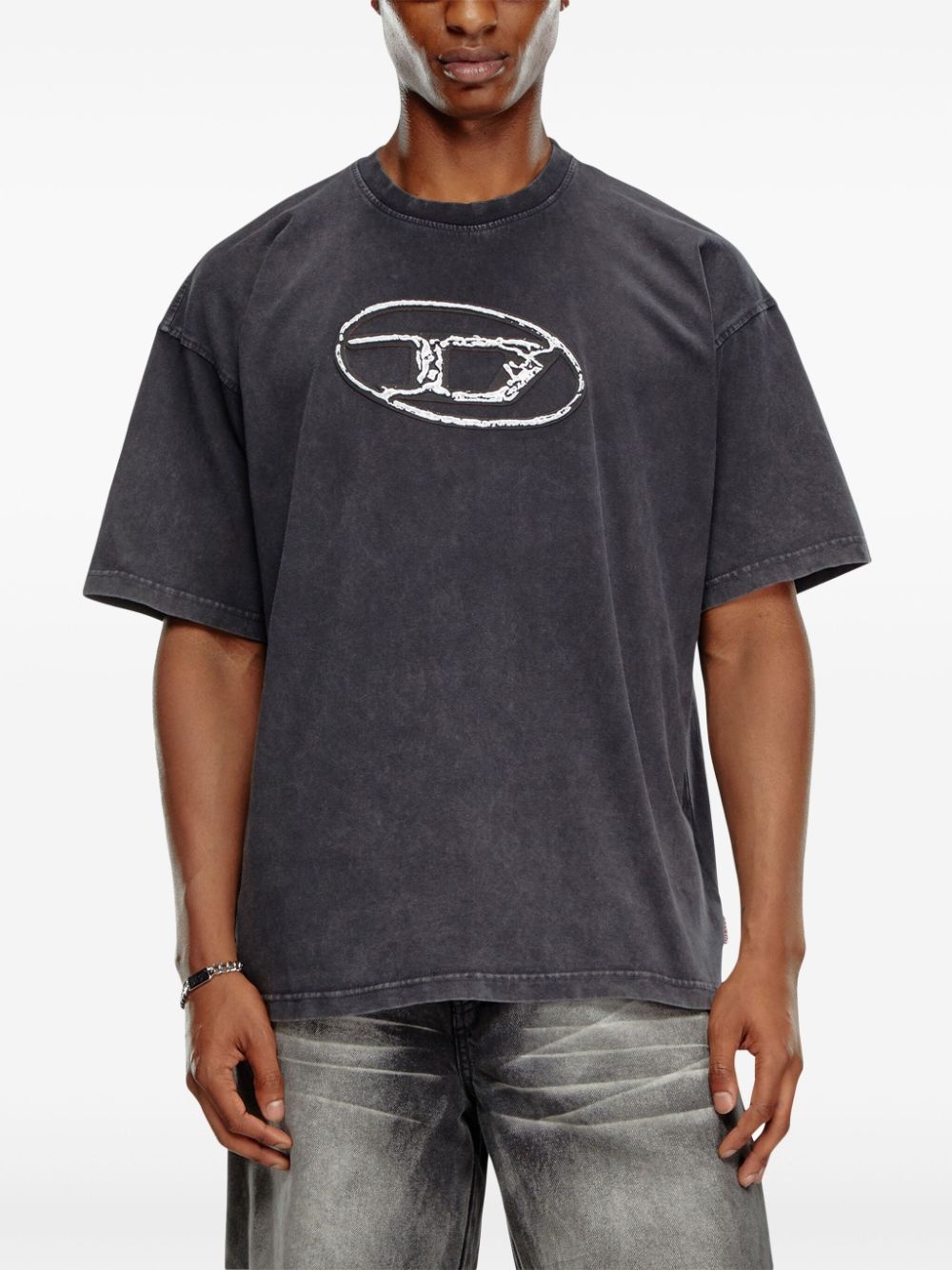logo-print cotton T-shirt - 3