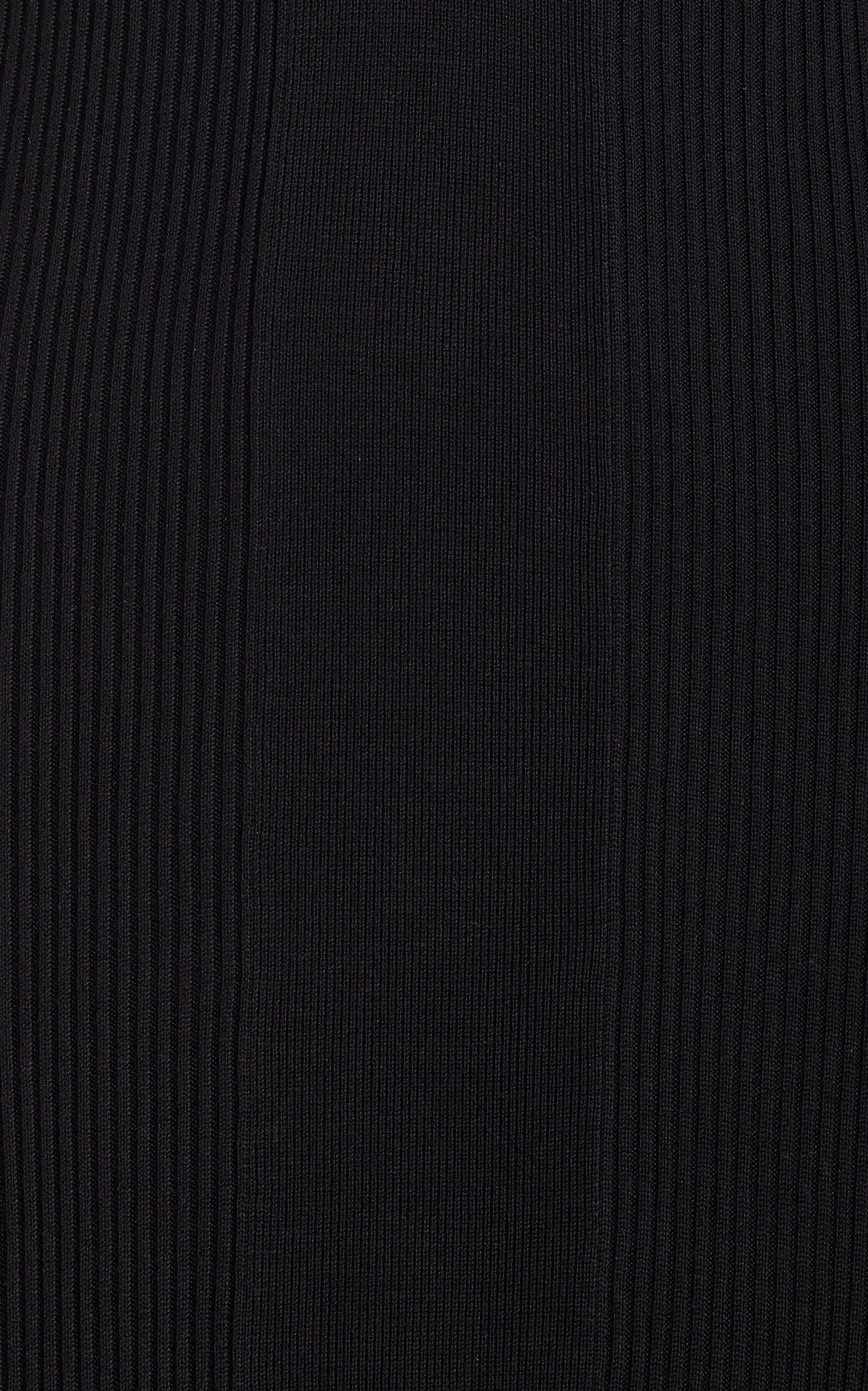 Hayden Button-Detailed Ribbed-Knit Maxi Dress black - 5