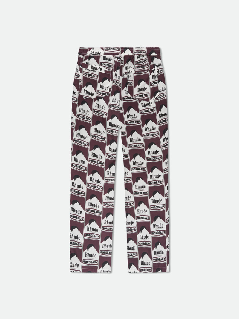 MOONLIGHT BORDEAUX SILK PJ PANT 3