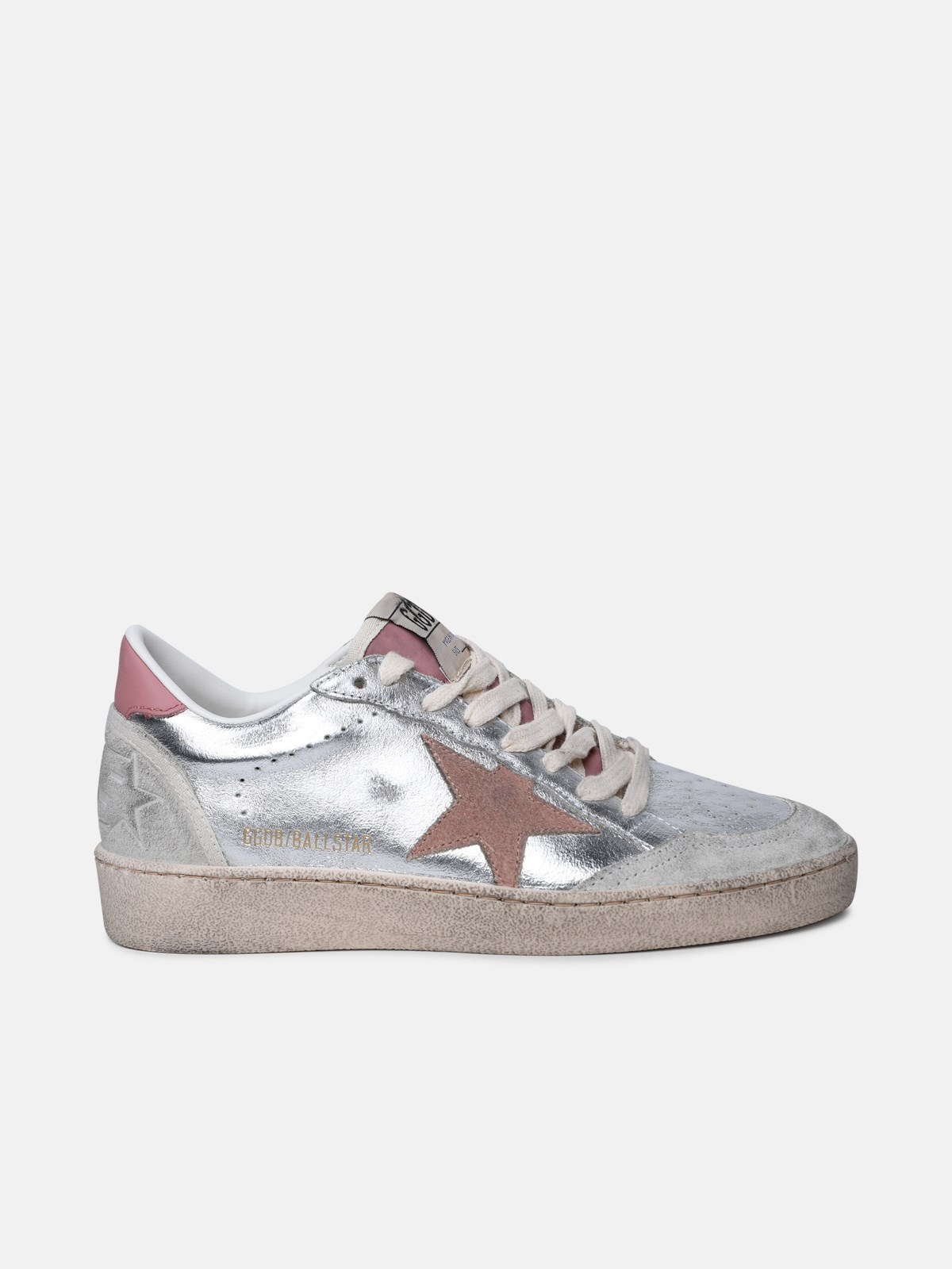 'BALL STAR' SILVER LEATHER SNEAKERS - 1