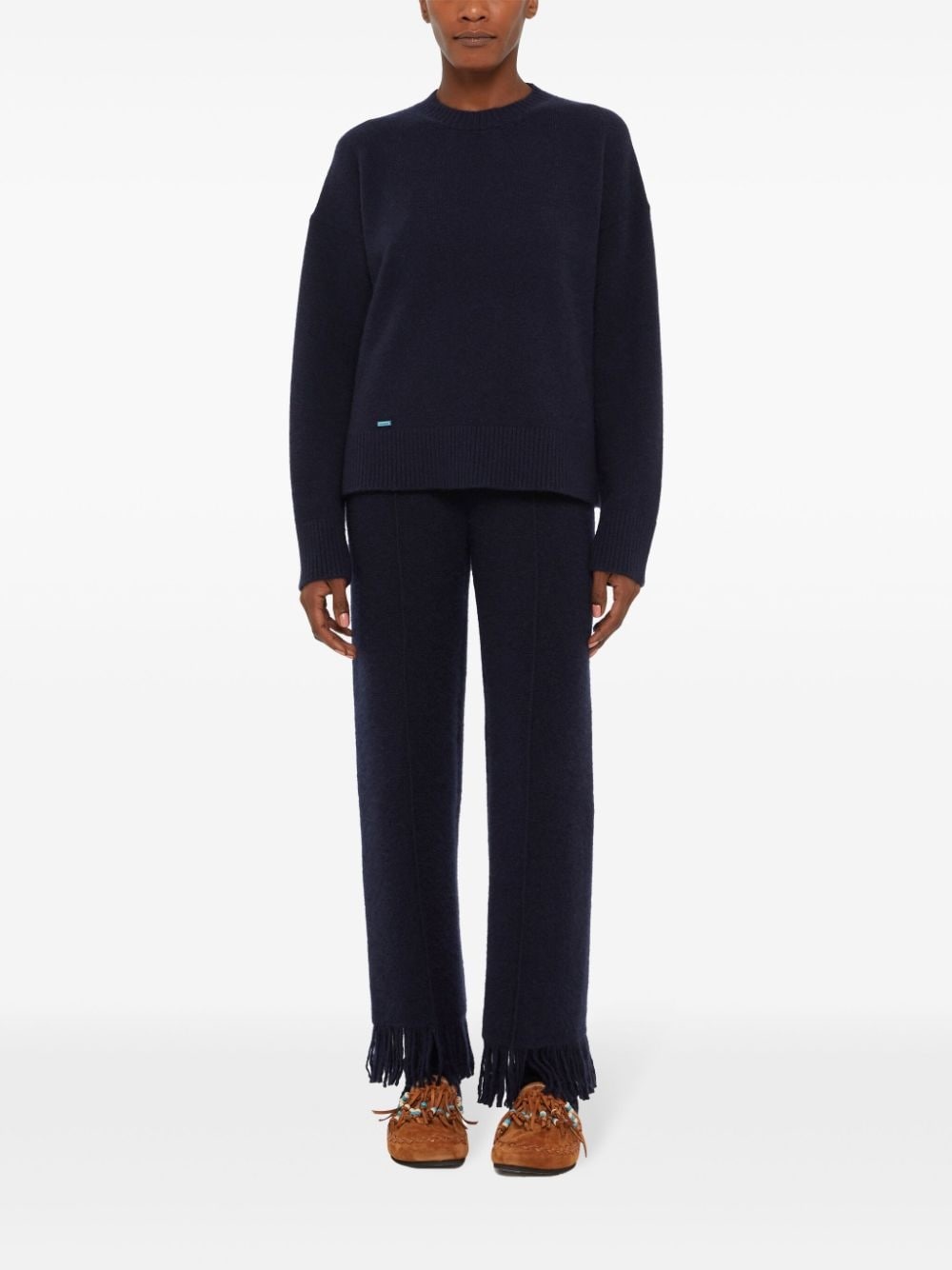 ribbed-edge cashmere-blend jumper - 2