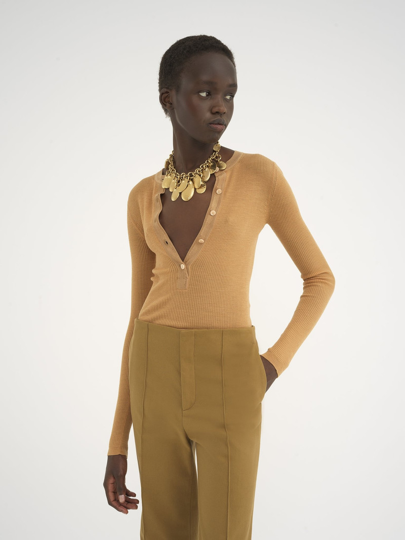KNITTED HENLEY SHIRT IN FINE MERINO WOOL 4
