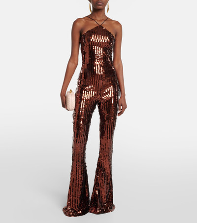 Taller Marmo Jagger sequined flared jumpsuit outlook