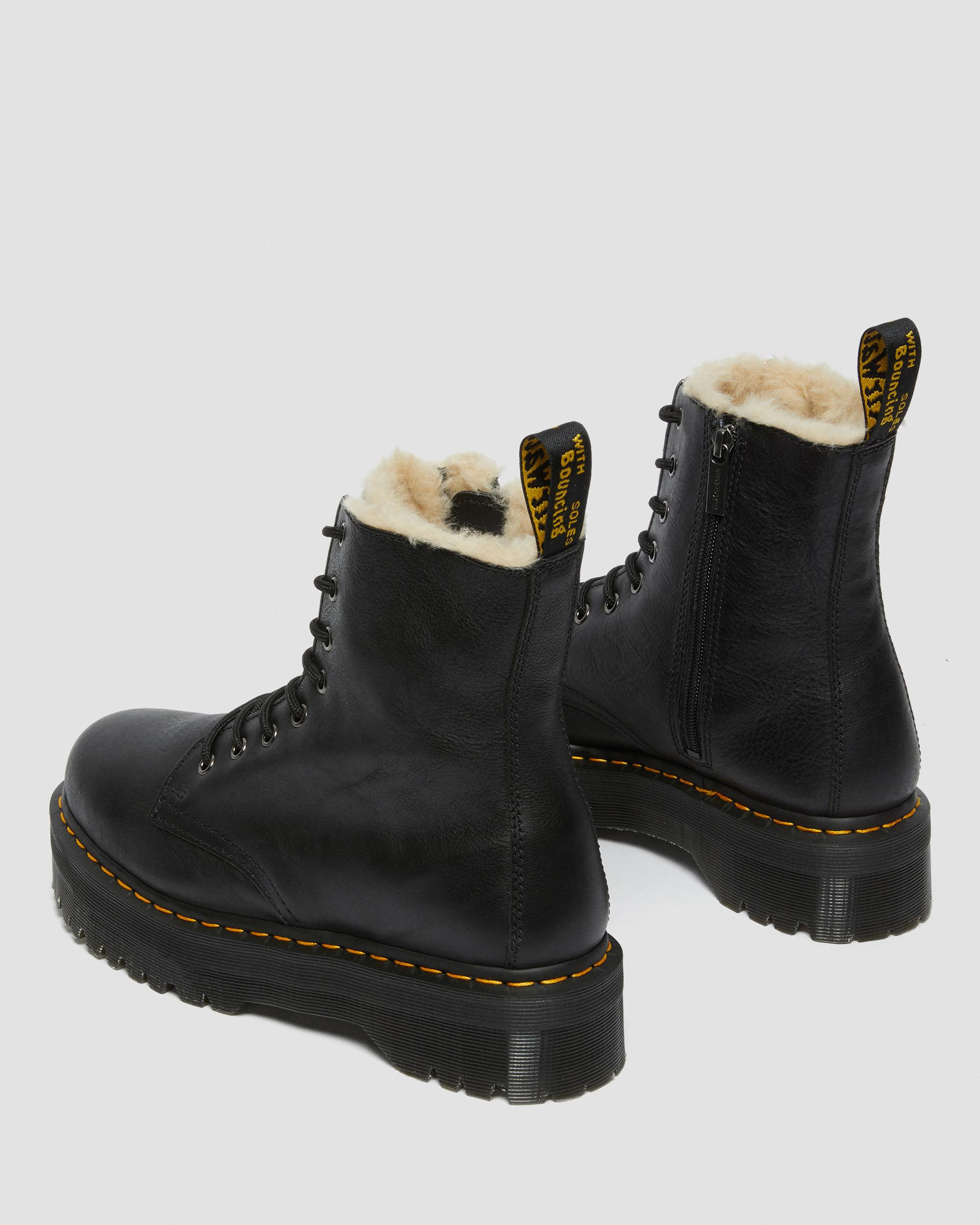 Jadon Boot Leather Faux Fur Lined Platforms - 11