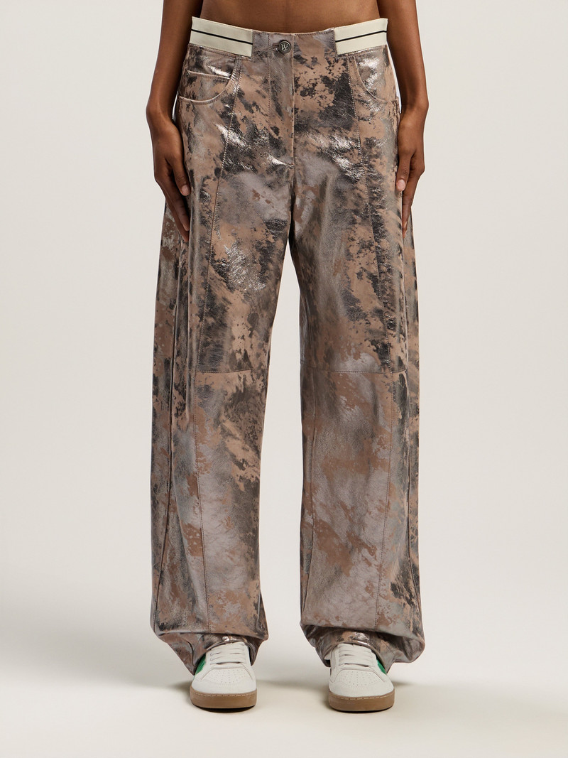 Laminated Leather Carrot Pant 1