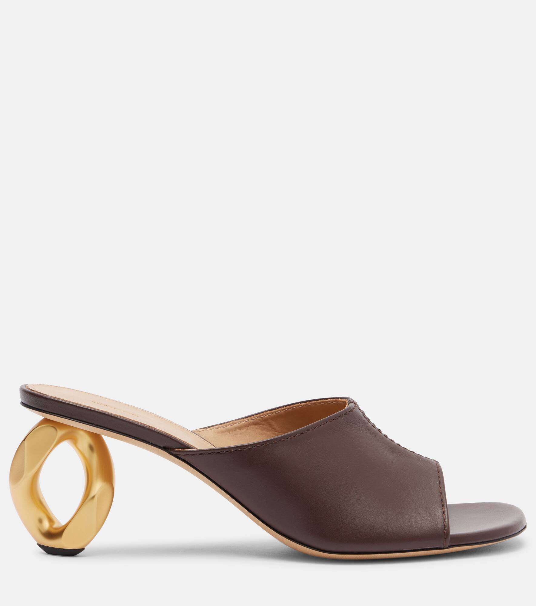 Stitch leather mules - 4