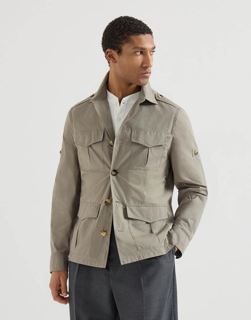 Lightweight water-resistant techno cotton unlined safari jacket 2