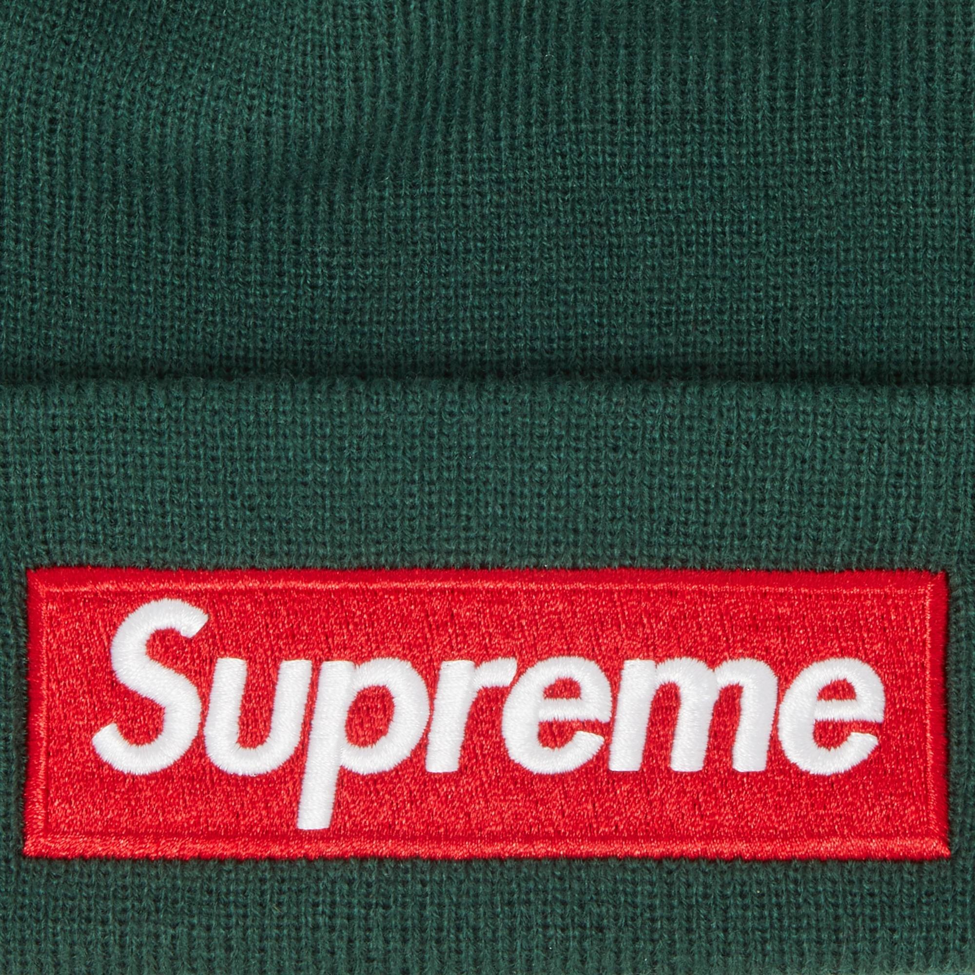 Supreme x New Era Box Logo Beanie 'Dark Pine' - 3
